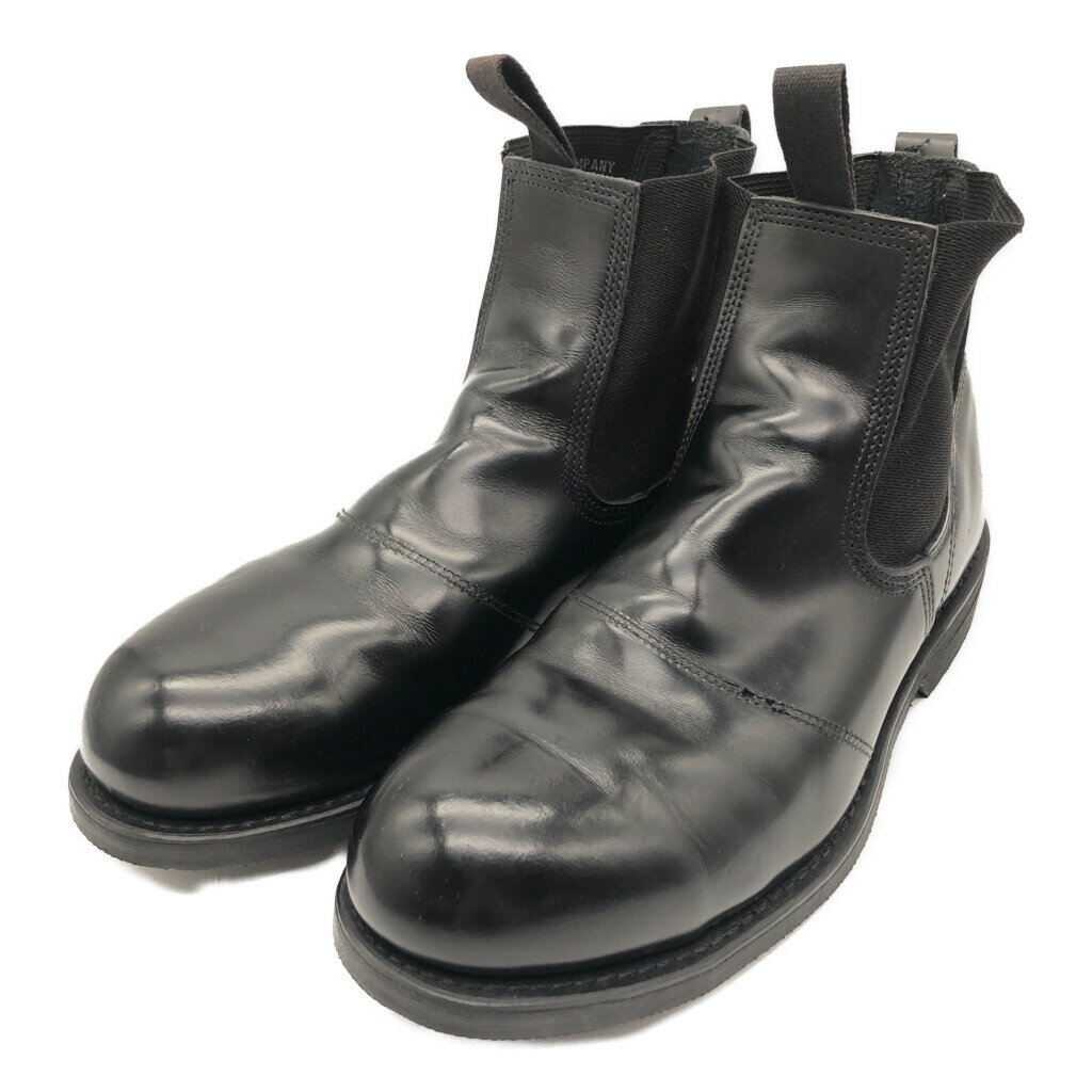 2000年代 米軍実物 U.S.NAVY ADDISON SHOE COMPANY社製 サイドゴアブーツ ブラック (メンズ 9 R) 中古 古着 KA0799