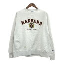 Champion チャンピオン リバースウィーブ HARVARD ハーバード スウェット トップス カレッジ グレー (メンズ XL) 中古 古着 P9859