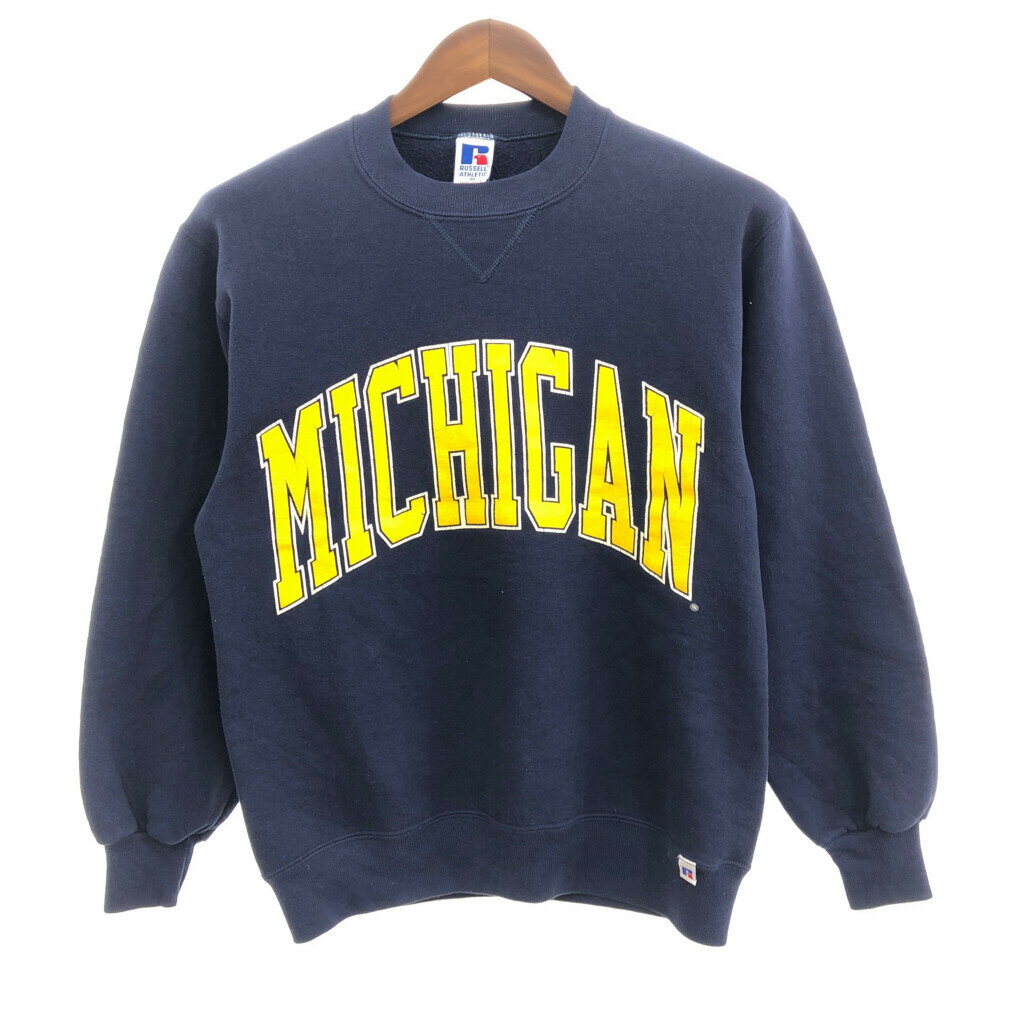 90N USA RUSSELL ATHLETIC bZ MICHIGAN ~VKw XEFbg JbW lCr[ (Y M)  Ò Q0850