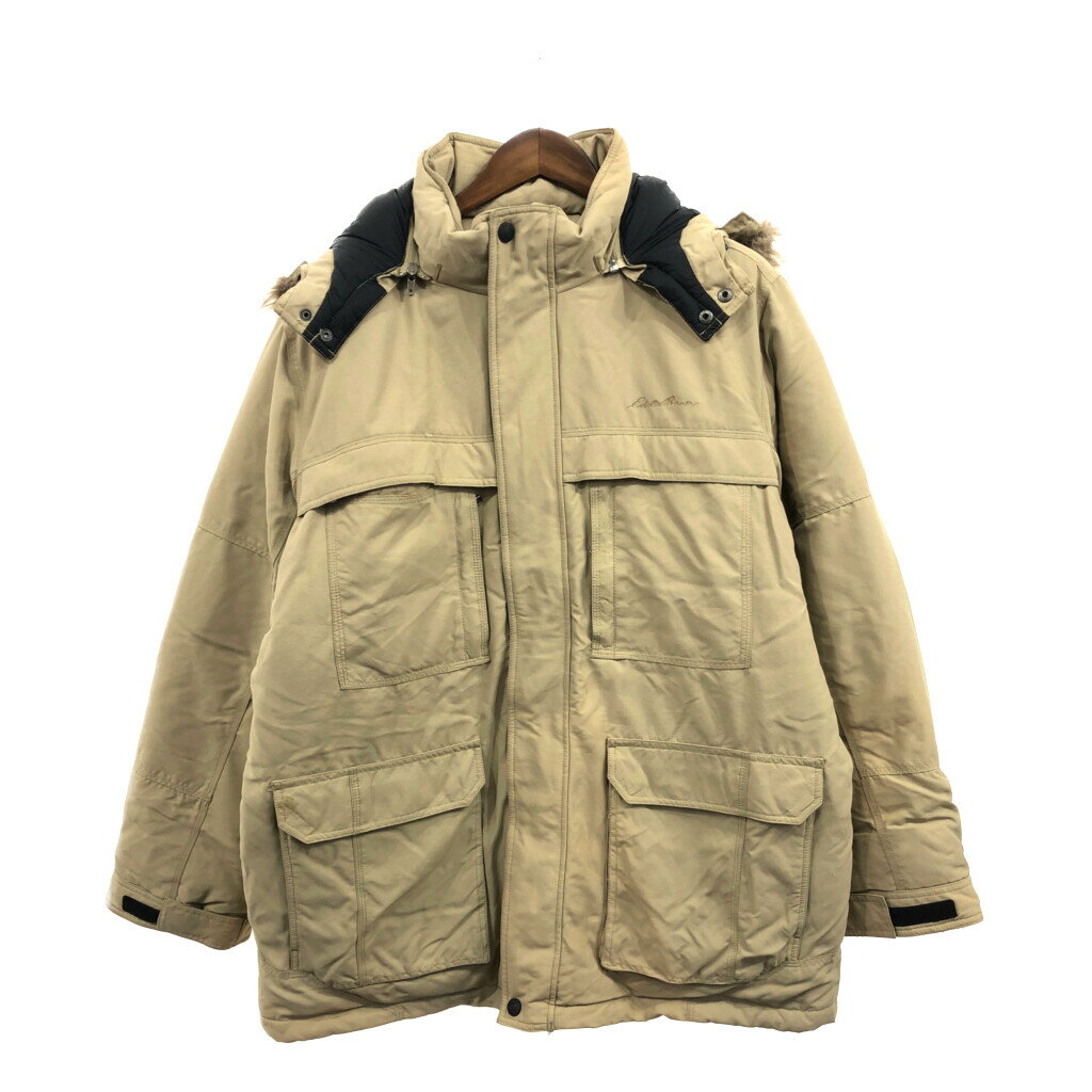 Other - 【B品】 Eddie Bauer エディーバウアー ダウンジャケット アウトドア 防寒 ベージュ (メンズ XL) 中古 古着 Q1069