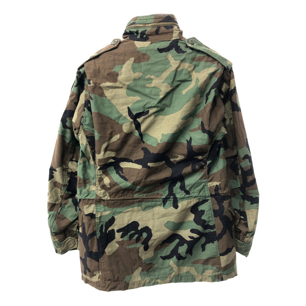 80年代 米軍実物 U.S.ARMY M65 フィールドジャケット ミリタリー ウッドランドカモ (メンズ SMALL LONG) 中古 古着 Q1410