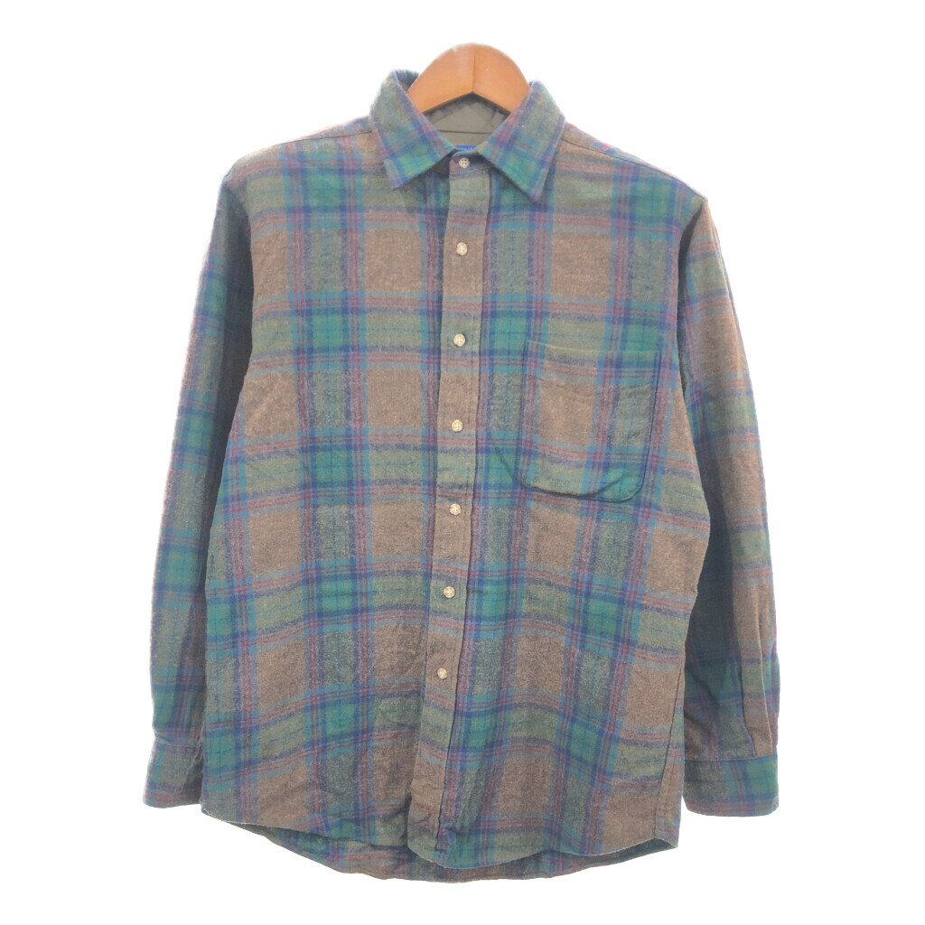 90年代~ PENDLETON ペンドルトン フランネル 長袖シャツ マルチカラー (メンズ M) 中古 古着 Q1510