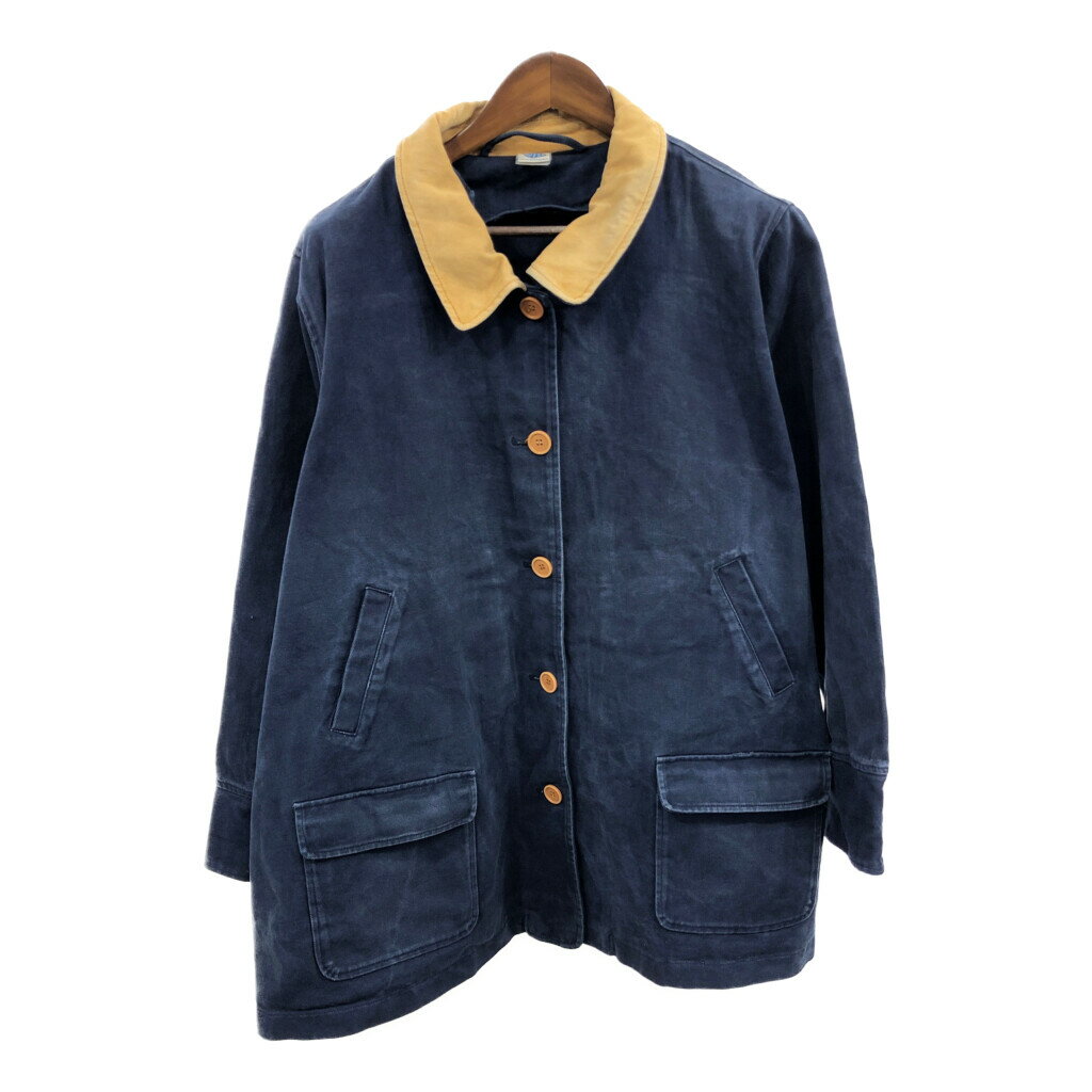 丸襟カバーオール(B・ネイビー)【再入荷】｜&yarn（アンドヤーン
