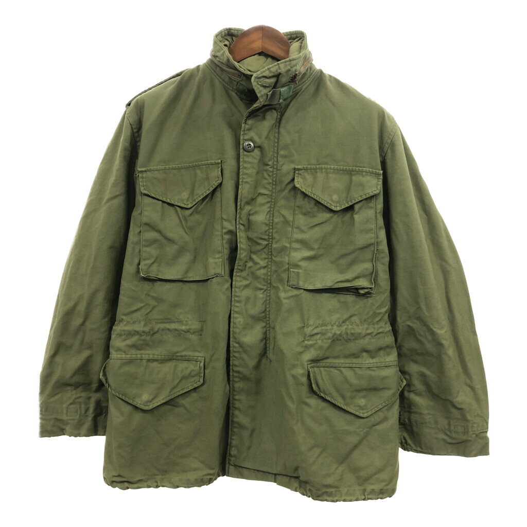 70年代 米軍実物 U.S.ARMY M-65 フィールドジャケット 3rd ヴィンテージ ミリタリー オリーブ (メンズ MEDIUM REGULAR) 中古 古着 Q1833