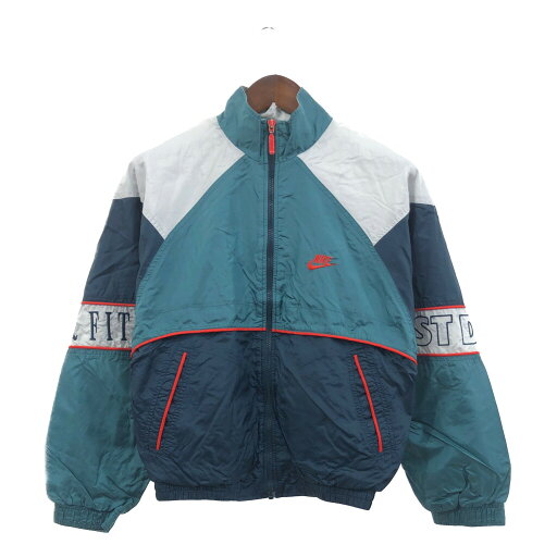 90年代 NIKE ナイキ ナイロン トラックジャケット スポーツ ブルー (メンズ XS) 中古 古着 Q1848 90年代 NIKE ナイキ ナイロン トラックジャケット スポーツ ブルー (メンズ XS) 中古 古着 Q1848
