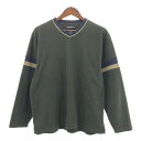 Eddie Bauer エディーバウアー Vネック フリース スウェット アウトドア カーキ (メンズ L) 中古 古着 Q1910