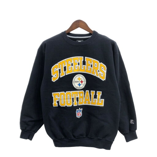 90年代 USA製 STARTER スターター NFL ピッツバーグ・スティーラーズ スウェット プロチーム ブラック (メンズ LARGE) Q2042 90年代 USA製 STARTER スターター NFL ピッツバーグ・スティーラーズ スウェット プロチーム ブラック (メンズ LARGE) Q2042