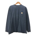 Carhartt カーハート ポケットTシャツ ワンポイントロゴ ネイビー (メンズ XL) 中古 古着 Q2280