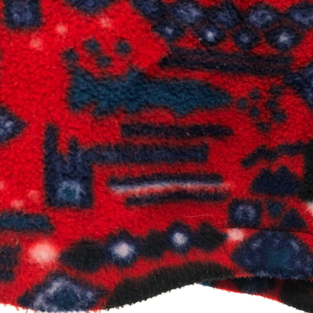 90年代 L.L.Bean エルエルビーン ハーフスナップ プルオーバー フリースジャケット アウトドア 総柄 (メンズ XL相当) 中古 古着 Q2678