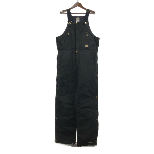 Carhartt カーハート ダック ダブルニー オーバーオール ワーク ブラック (メンズ 36×34) 中古 古着 Q2768 Carhartt カーハート ダック ダブルニー オーバーオール ワーク ブラック (メンズ 36×34) 中古 古着 Q2768