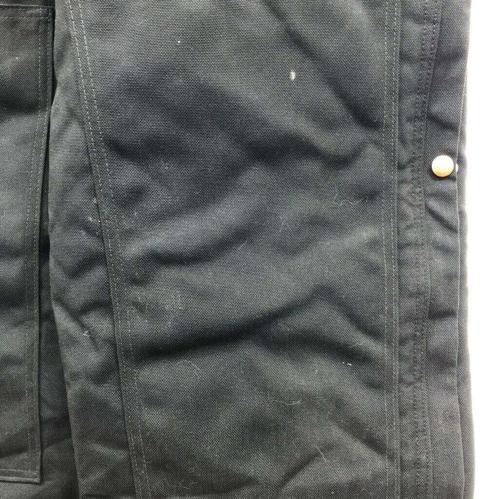 Carhartt カーハート ダック ダブルニー オーバーオール ワーク ブラック (メンズ 36×34) 中古 古着 Q2768