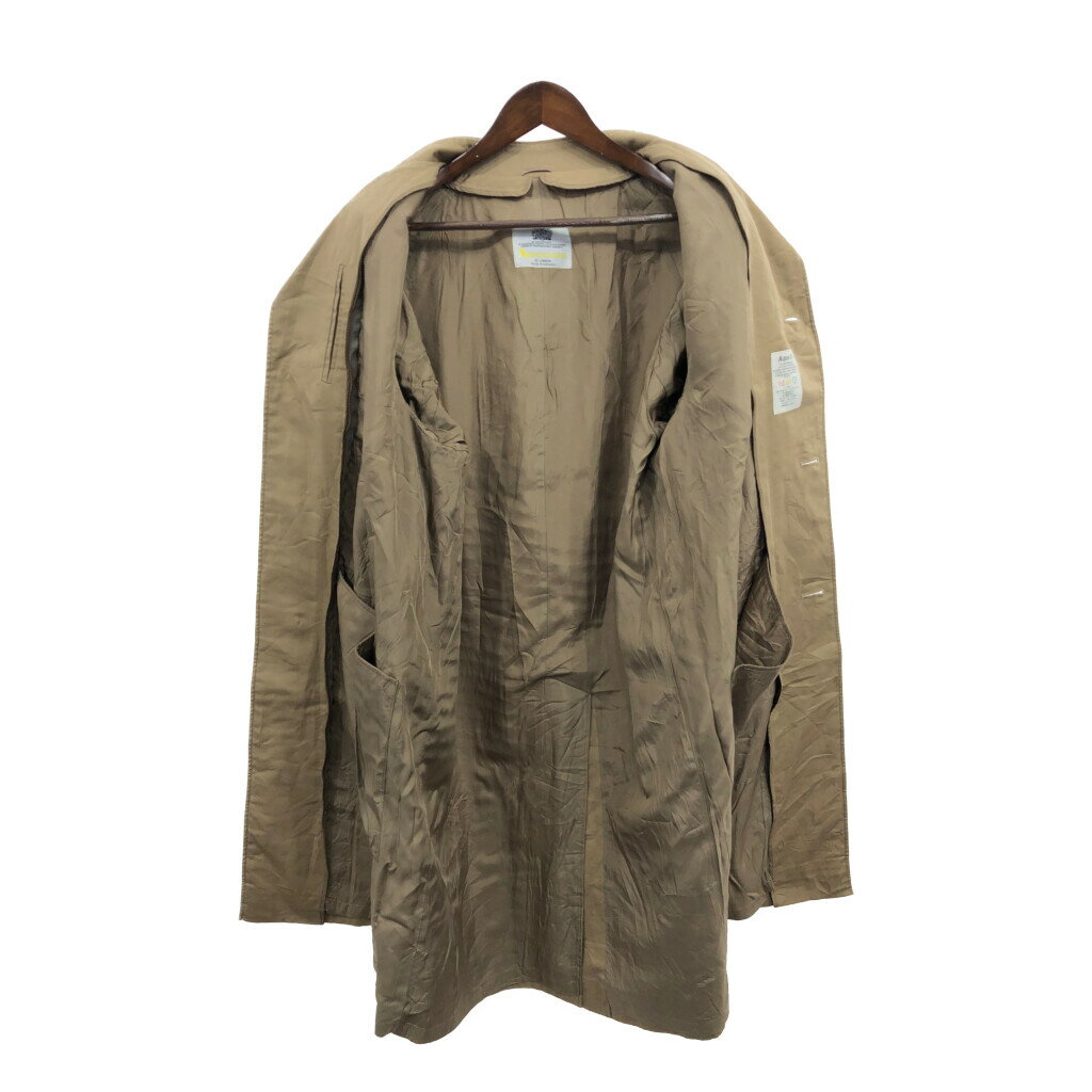 80年代 カナダ製 Aquascutum アクアスキュータム Aqua5 チェスターコート ベージュ (メンズ XL相当) 中古 古着 Q3085