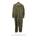 80年代 米軍実物 U.S.ARMY CVC タンカース カバーオール オールインワン ミリタリー オリーブ (メンズ MEDIUM SHORT) 中古 古着 Q3556