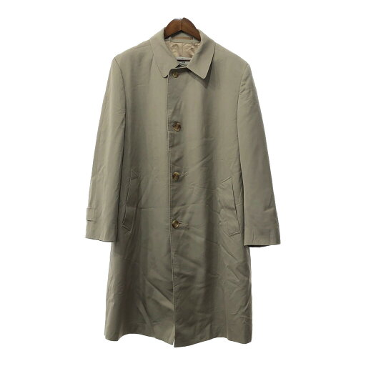 80年代 カナダ製 Aquascutum アクアスキュータム スタンドカラー コート ベージュ (メンズ L相当) 中古 古着 Q3784 80年代 カナダ製 Aquascutum アクアスキュータム スタンドカラー コート ベージュ (メンズ L相当) 中古 古着 Q3784