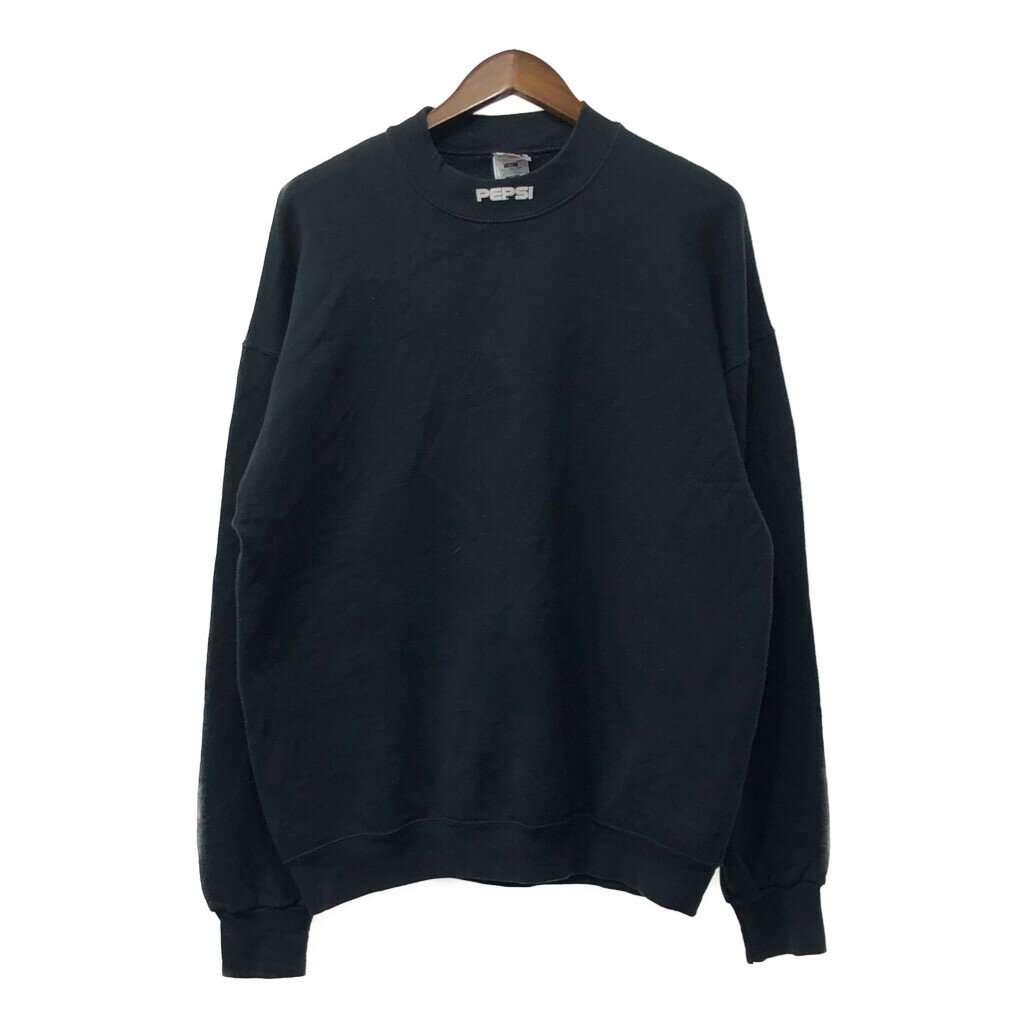 FRUIT OF THE LOOM フルーツオブザルーム PEPSI ペプシ スウェット アメカジ ブラック (メンズ XL) 中古 古着 Q3926