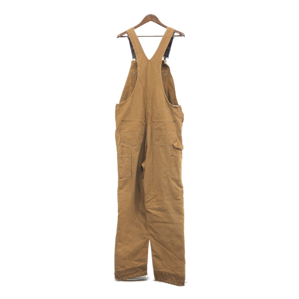 Carhartt カーハート ダック ダブルニー ビブオーバーオール オーバーオール ワーク ブラウン (メンズ M) 中古 古着 Q4376