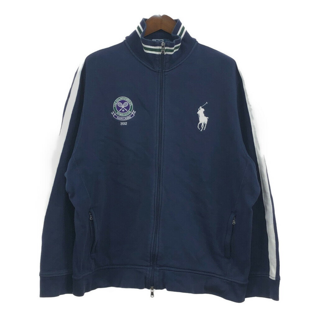 Polo by Ralph Lauren ポロ ラルフローレン ウィンブルドン トラックジャケット テニス サイドライン (メンズ 2XL) 中古 古着 Q4340