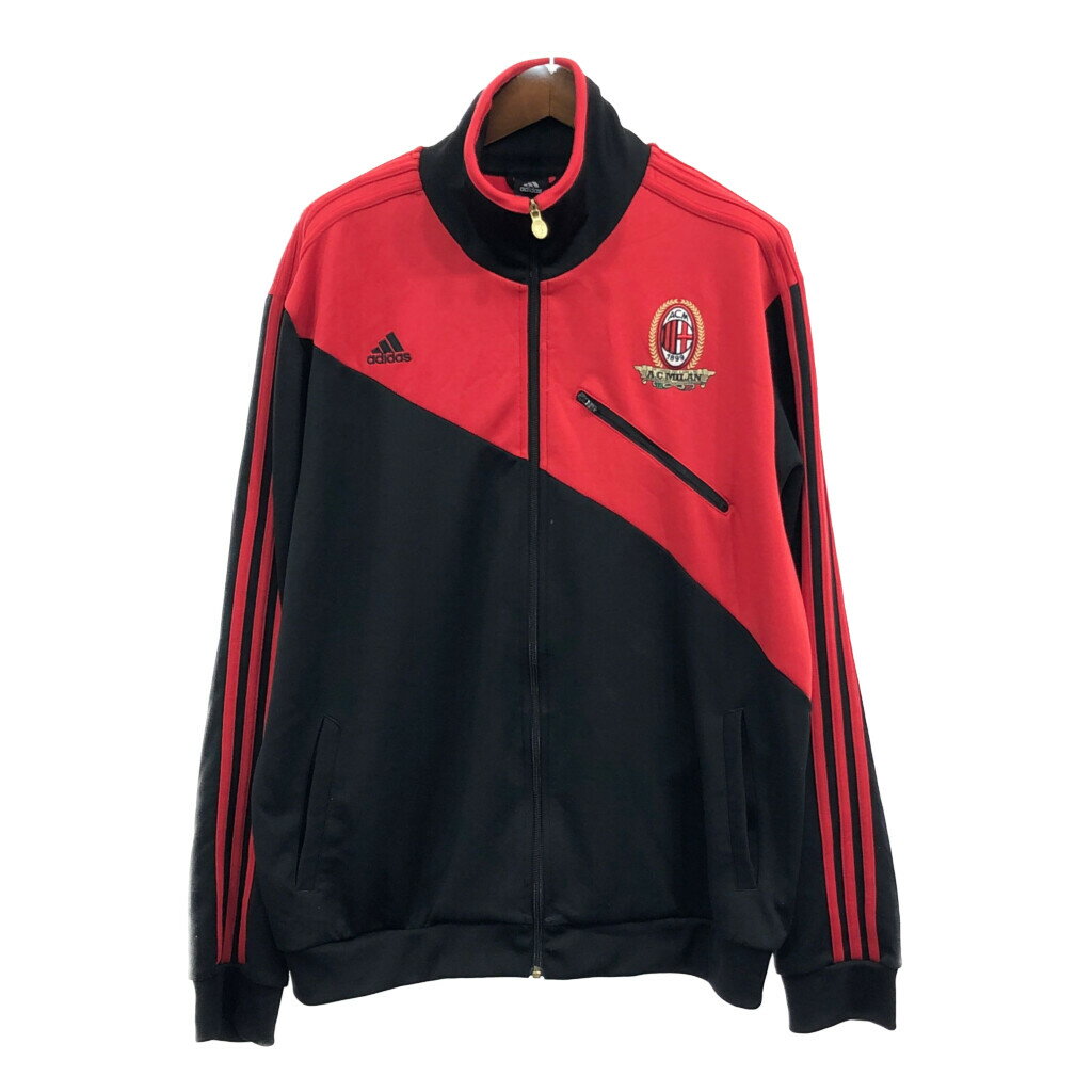 adidas アディダス ACミラン トラックジャケット スポーツ ブラック (メンズ 2XL) 中古 古着 Q4551