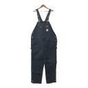 Carhartt カーハート ダック ビブオーバーオール 大きいサイズ ダブルニー ブラック (メンズ W48 L32) 中古 古着 Q4436