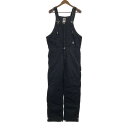 Carhartt カーハート ナイロン ダブルニー ビブオーバーオール ワーク ブラック (メンズ W38 L33相当) 中古 古着 Q5291