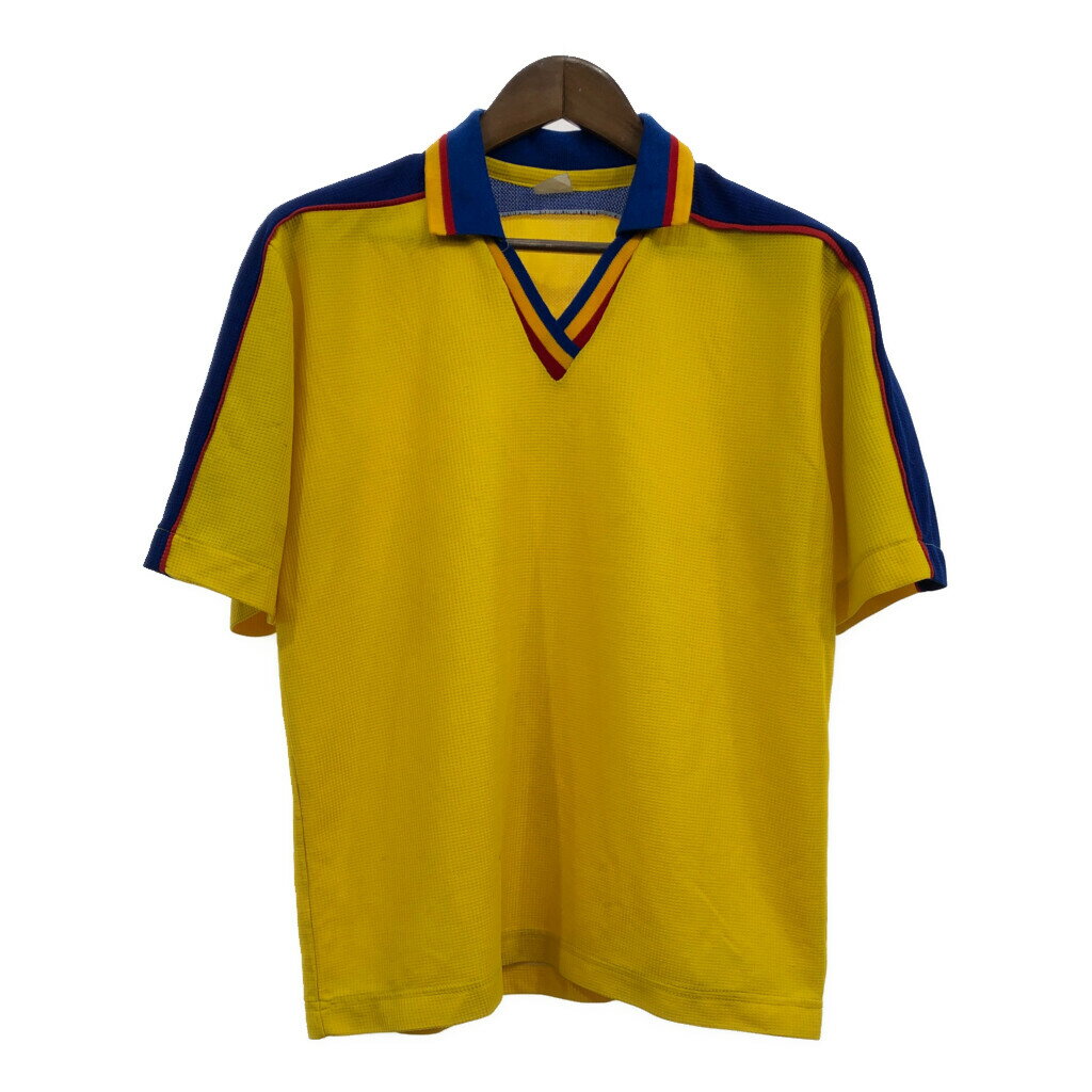 90年代 サッカー ゲームシャツ ユニフォーム スポーツ ルーマニア イエロー (メンズ M相当) 中古 古着 Q5588