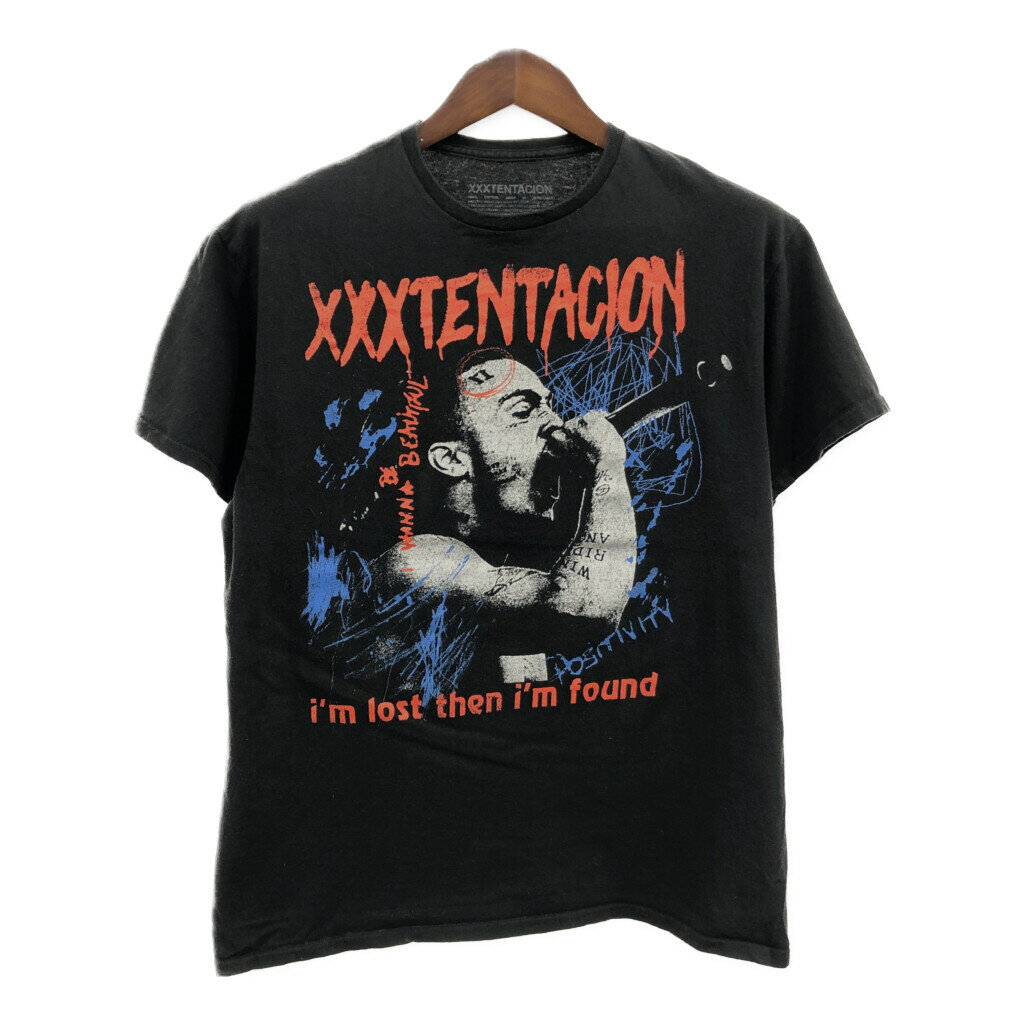 XXXTENTACION XXXテンタシオン 半袖Tシャツ ラップT ブラック (メンズ L) 中古 古着 Q5777