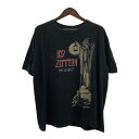 楽天YAMAHISA USEDCLOTHINGSHOPLED ZEPPELIN レッド・ツェッペリン 半袖Tシャツ 大きいサイズ バンドT ブラック （メンズ 2XL） 中古 古着 Q5779