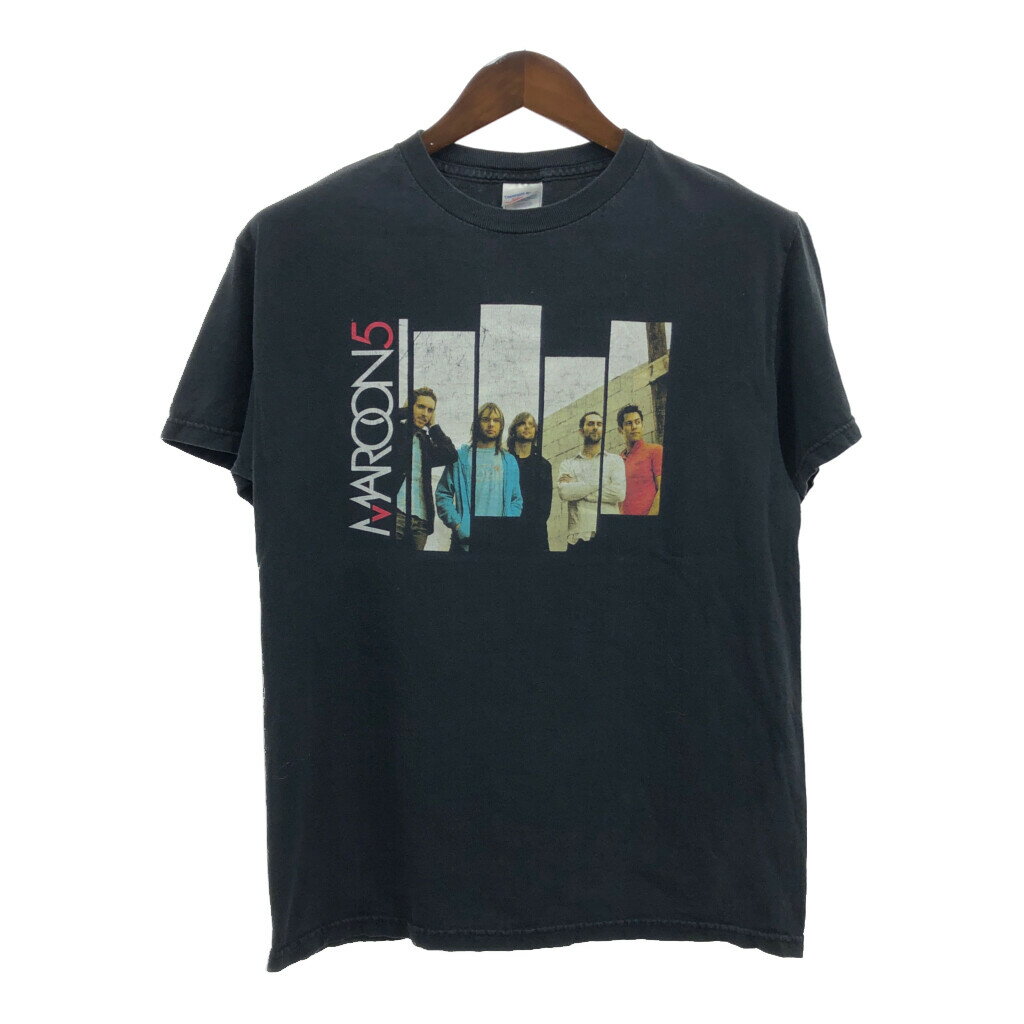 MAROON5 マルーン5 半袖Tシャツ バンドT ブラック (メンズ M) 中古 古着 Q5986