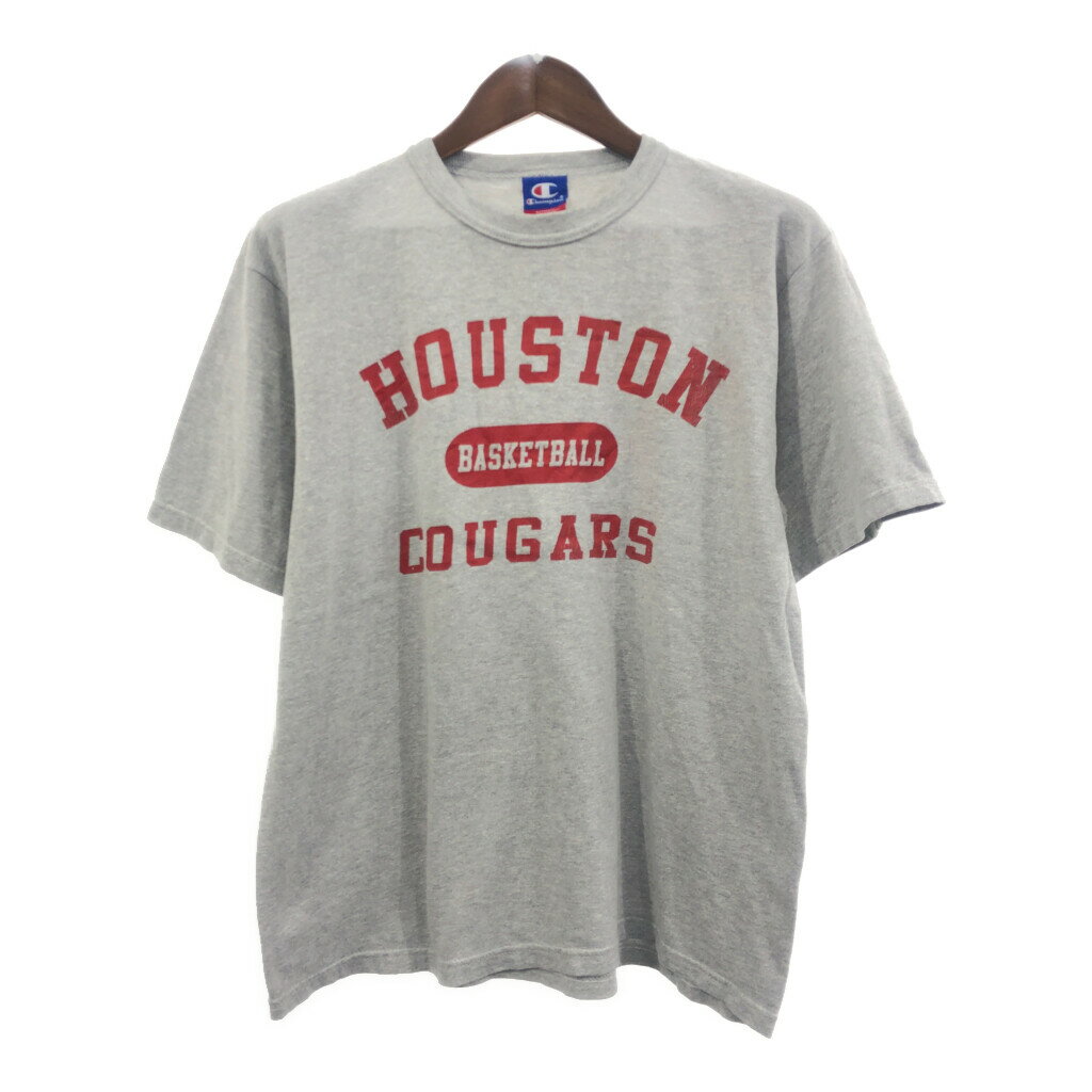 Champion チャンピオン ヒューストン・クーガーズ カレッジ 半袖Tシャツ スポーツ バスケットボール (メンズ M相当) 中古 古着 Q6136