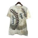 LIQUID BLUE リキッドブルー MLB シカゴ・ホワイトソックス 半袖Tシャツ プロチーム ライトグレー (メンズ L) 中古 古着 Q6591