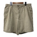 SALE///// 90年代 Eddie Bauer エディーバウアー 2タック チノショートパンツ アウトドア ベージュ (メンズ W36) Q6250(4)