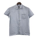 SALE///// A.P.C. アーペーセー 半袖シャツ ボックスシルエット ブルー (メンズ M) Q6270
