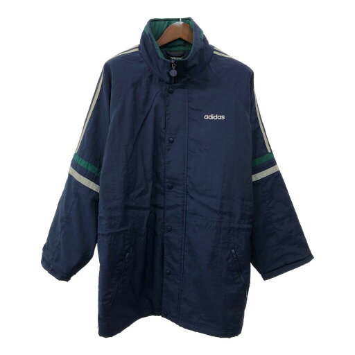 90年代 adidas アディダス ベンチコート ジャケット スポーツ ワンポイント ネイビー (メンズ F198) 中古 古着 Q6798 90年代 adidas アディダス ベンチコート ジャケット スポーツ ワンポイント ネイビー (メンズ F198) 中古 古着 Q6798