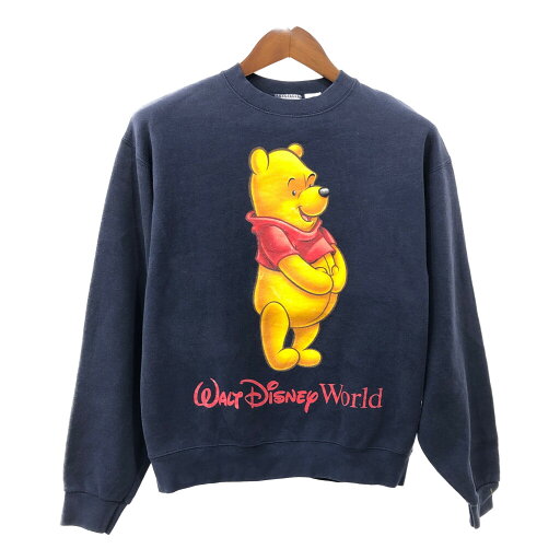 USA製 Disney ディズニー くまのプーさん スウェット キャラクター ネイビー (メンズ SMALL) 中古 古着 Q6935 USA製 Disney ディズニー くまのプーさん スウェット キャラクター ネイビー (メンズ SMALL) 中古 古着 Q6935