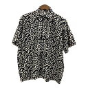 SALE///// 総柄 半袖シャツ ネイビー (メンズ XL相当) Q6876