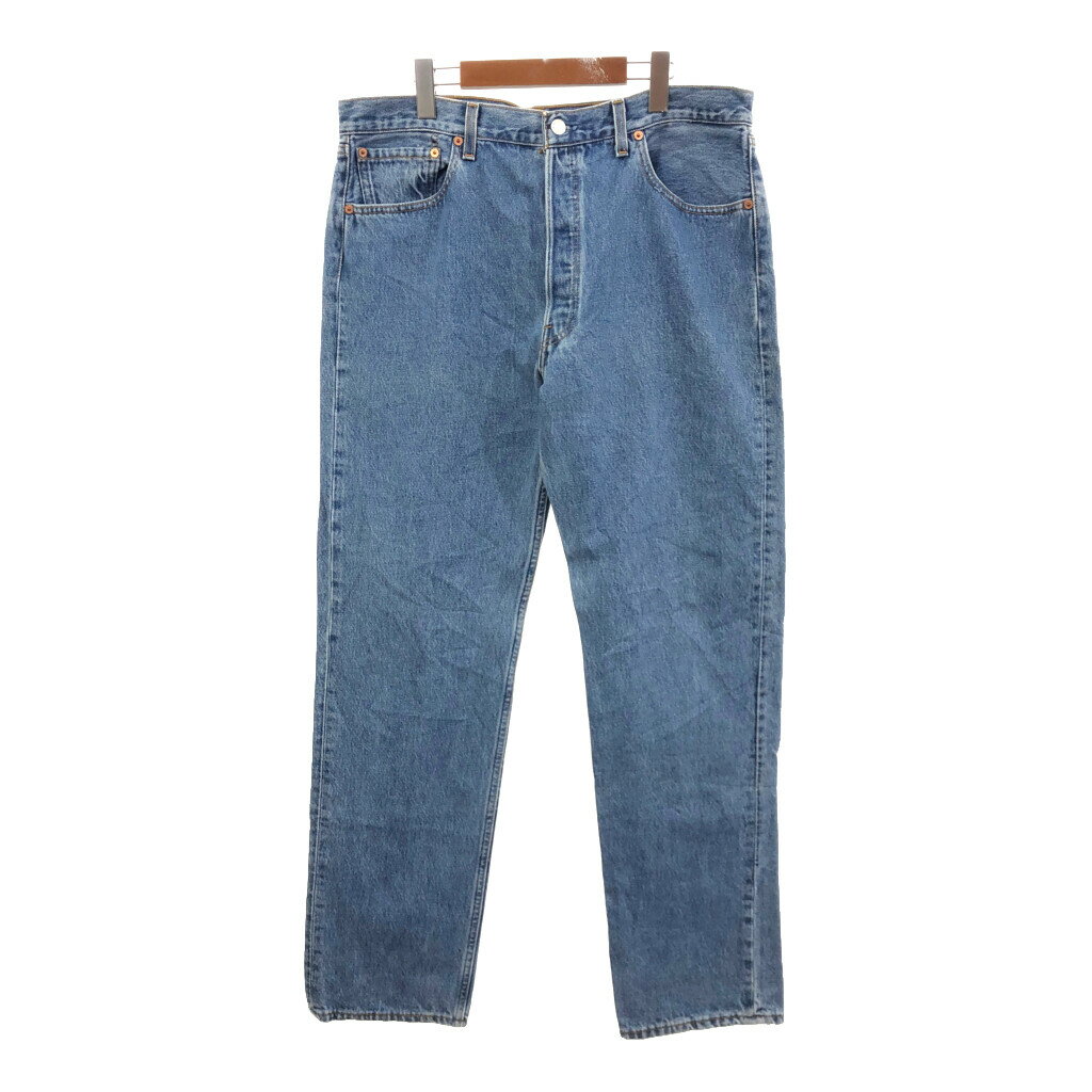 90年代 USA製 Levi's リーバイス 501 デニムパンツ 大きいサイズ ホワイト (メンズ W38 L34) 中古 古着 Q7302のサムネイル