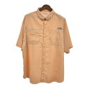 Columbia コロンビア PFG 半袖シャツ アウトドア オレンジ (メンズ XL相当) Q7332