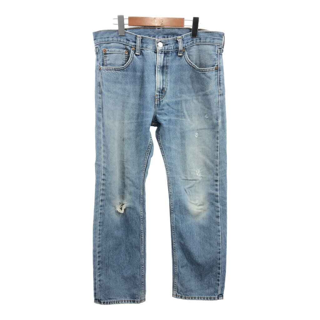 SALE///// Levi's リーバイス 505 ダメージ デニムパンツ ブルー (メンズ W33 L30) 中古 古着 Q7600