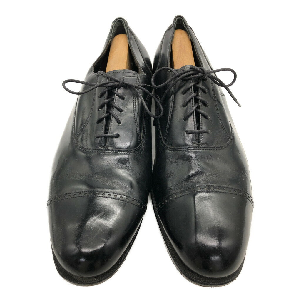FLORSHEIM フローシャイム ストレートチップ レザーシューズ 内羽根式 ブラック (メンズ 12 3E) 中古 古着 KA1048
