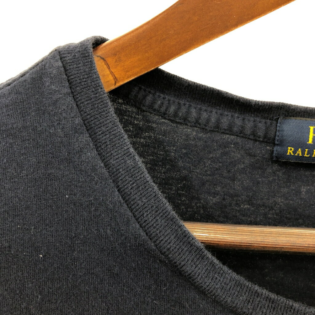 Polo by Ralph Lauren ポロ ラルフローレン ポロベア 半袖Tシャツ 大きいサイズ シングルステッチ ネイビー(メンズ 2XL) 中古 古着 Q7705