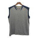 NIKE ナイキ ノースリーブ Tシャツ スポーツ ワンポイント グレー (メンズ M) 中古 古着 Q8137
