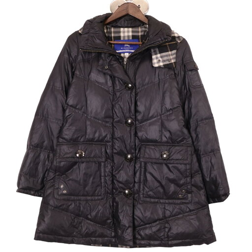 BURBERRY BLUE LABEL キルティングダウンコート ブラック (レディース 38) 中古 古着 A0118 BURBERRY BLUE LABEL キルティングダウンコート ブラック (レディース 38) 中古 古着 A0118