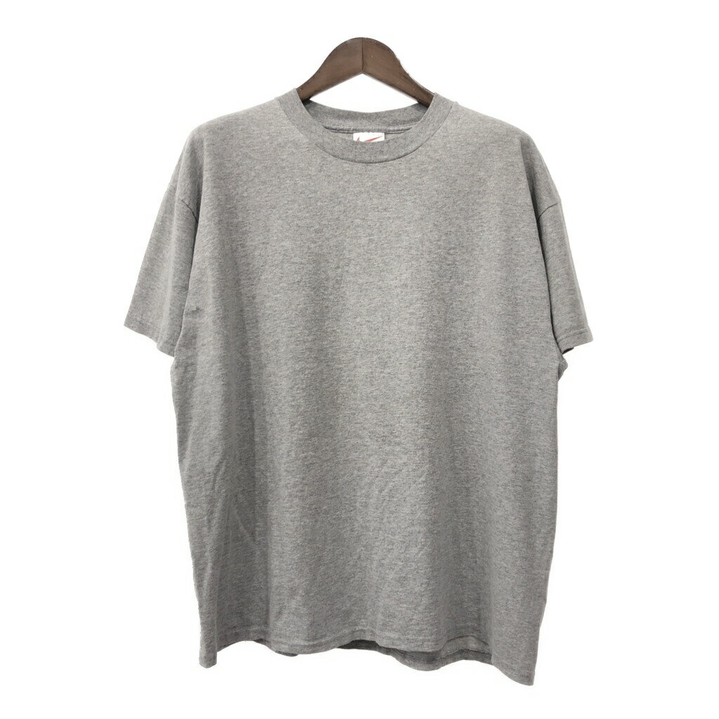SALE///// 90年代 NIKE ナイキ 半袖Tシャツ スポーツ 無地 グレー (メンズ XL) Q8041