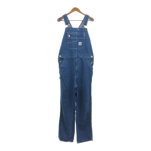 Carhartt カーハート デニム ビブオーバーオール ネイビー (メンズ W34 L34) 中古 古着 Q8616 Carhartt カーハート デニム ビブオーバーオール ネイビー (メンズ W34 L34) 中古 古着 Q8616