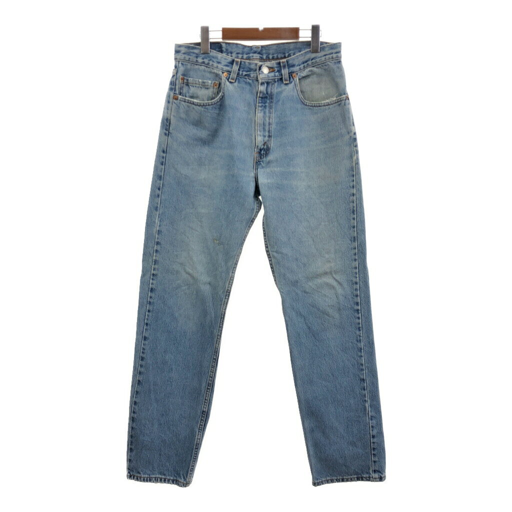 00年代 USA製 Levi's リーバイス 505 デニムパンツ ブルー (メンズ W33 L32) 中古 古着 Q8768