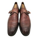 USA製 Allen Edmonds アレンエドモンズ Warwick モンクストラップ レザーシューズ ブラウン (メンズ 10 1/2 D) 中古 古着 KA1127(4)