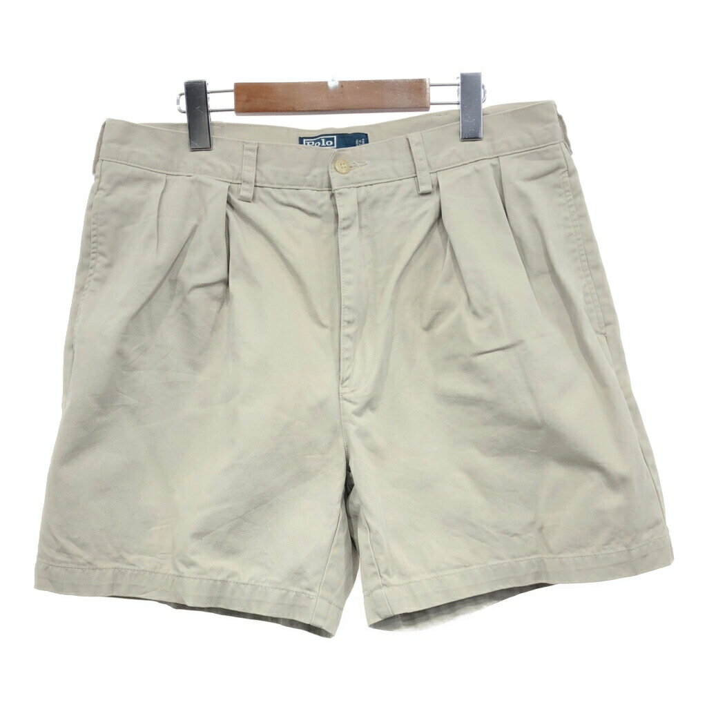 SALE///// Polo by Ralph Lauren ポロ ラルフローレン ANDREW SHORT 2タック チノ ショートパンツ ポロチノ (メンズ 35) 中古 古着 Q9570