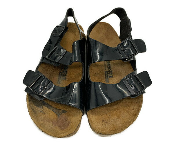BIRKENSTOCK ビルケンシュトック Milano レザー サンダル ブラック (メンズ 26.5) 中古 古着 KA1234