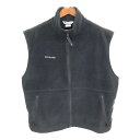 Columbia コロンビア フリース ベスト アウトドア 大きいサイズ ブラック (メンズ XXL) 中古 古着 Q9448