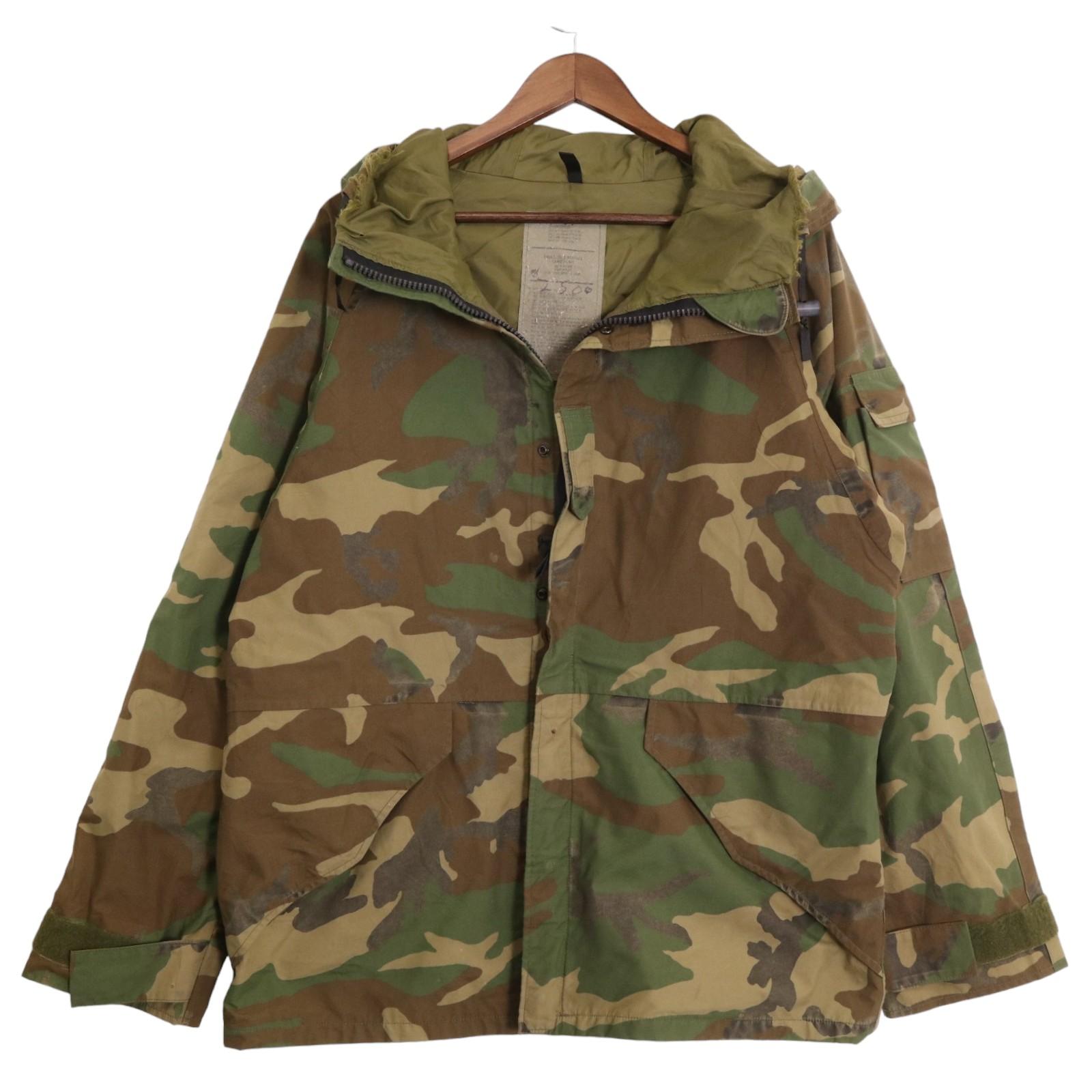 乐天商城 - 00年代 ECWCS GEN1 GORE-TEX パーカー ミリタリージャケット ウッドランドカモ グリーン (メンズ MEDIUM REGULAR) 中古 古着 A0260